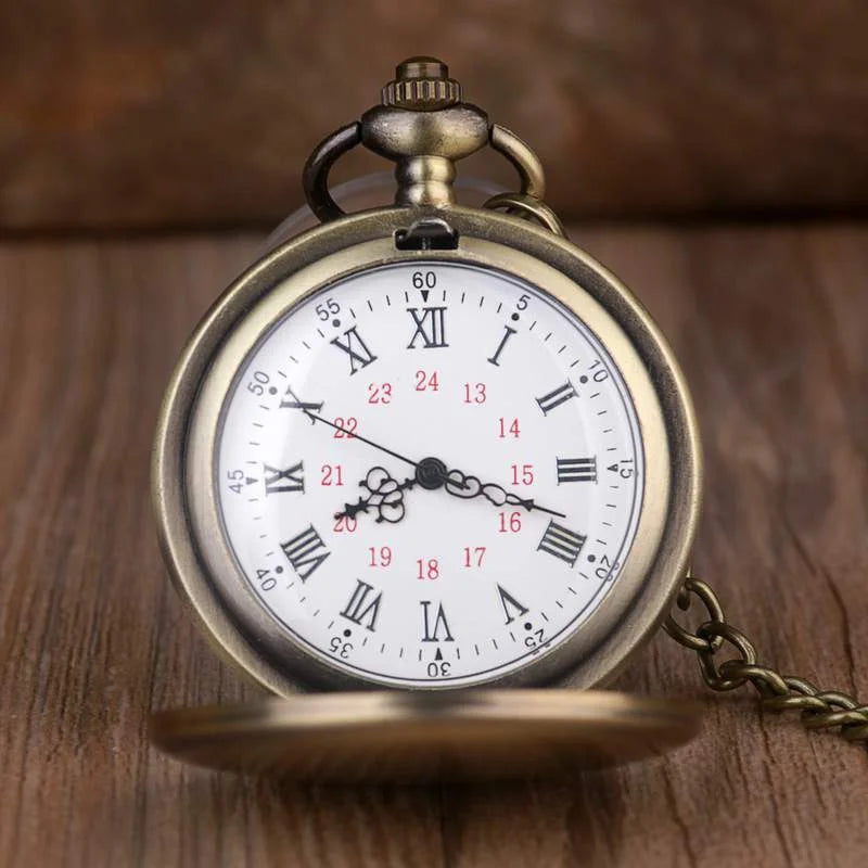 Vintage Steel Quartz Pocket Watch
