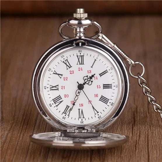 Vintage Steel Quartz Pocket Watch