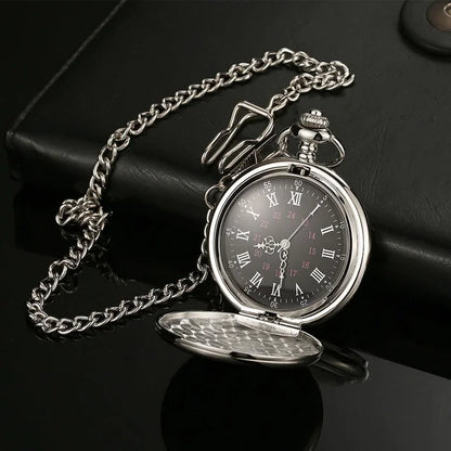 Vintage Steel Quartz Pocket Watch