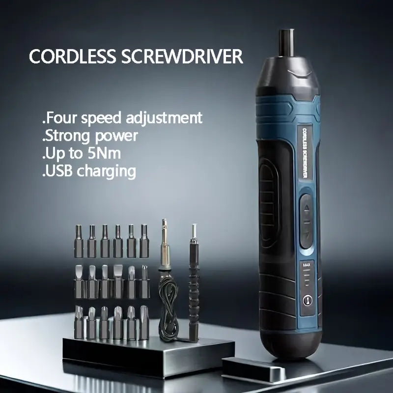 Rechargeable Cordless Screwdriver 20 Piece Set